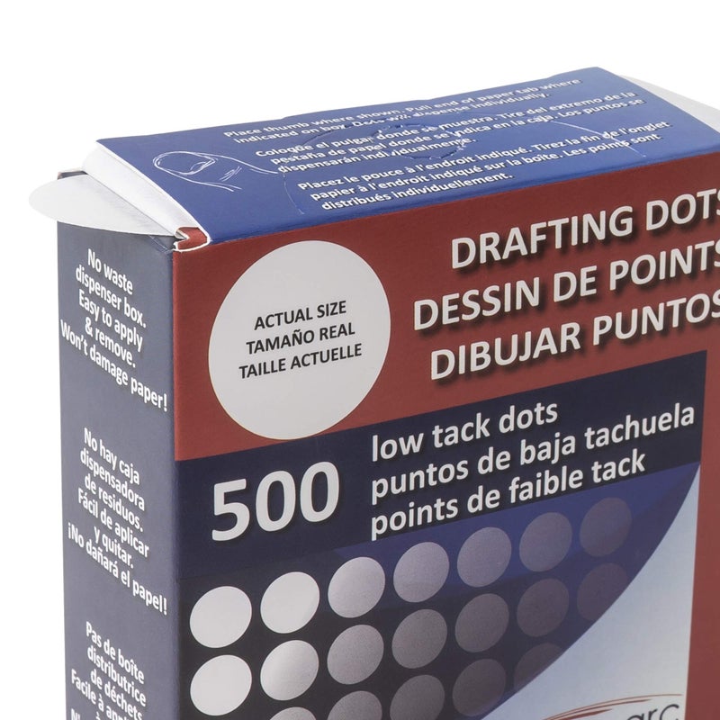 Pacific Arc Professional Blank Drafting Dots 7/8""  Roll of 500 Dots per Box - Image 2